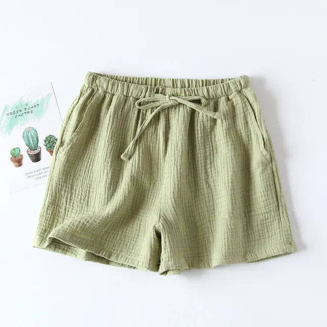 Cotton Cloth Double layer Thin Women's Summer Pajama Pants Women's Light Green For Women - Shop at LoveMi