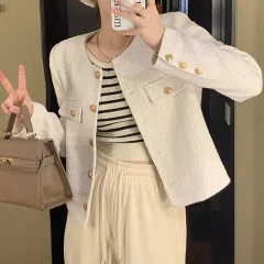 High-end French Street-style Versatile Button-up Top - 5031 White - View 1