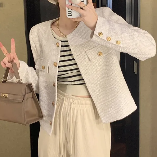 High end French Street style Versatile Button up Top White - Shop at LoveMi