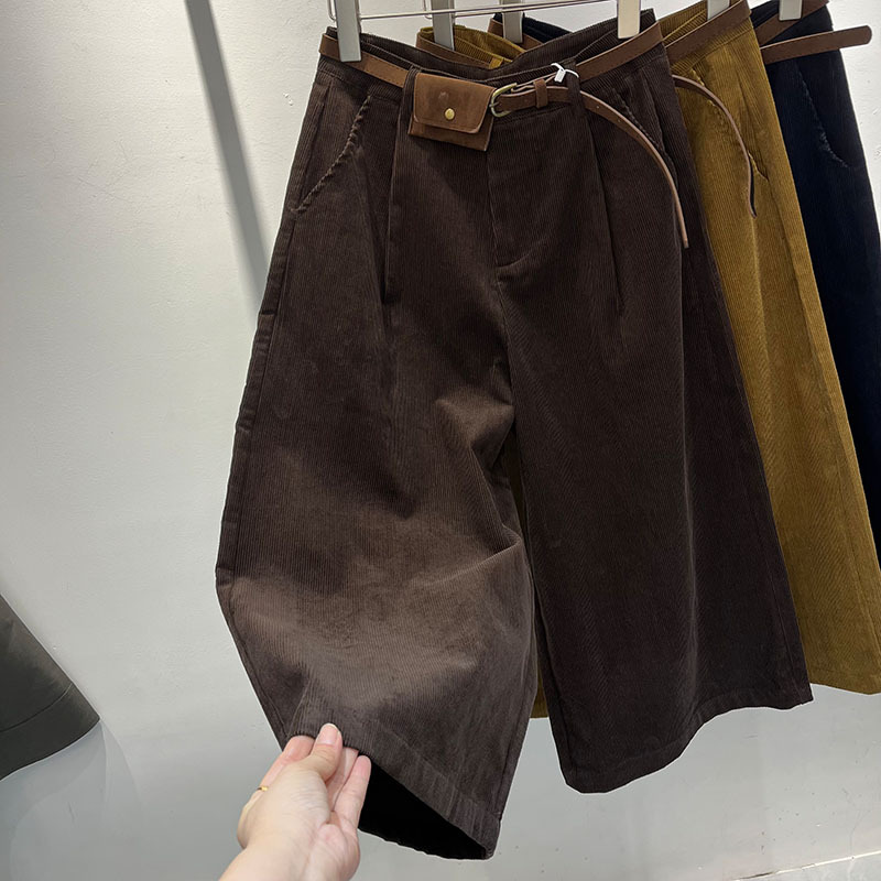 Corduroy Capri Pants Straight-leg Wide-leg Bootcut Pants