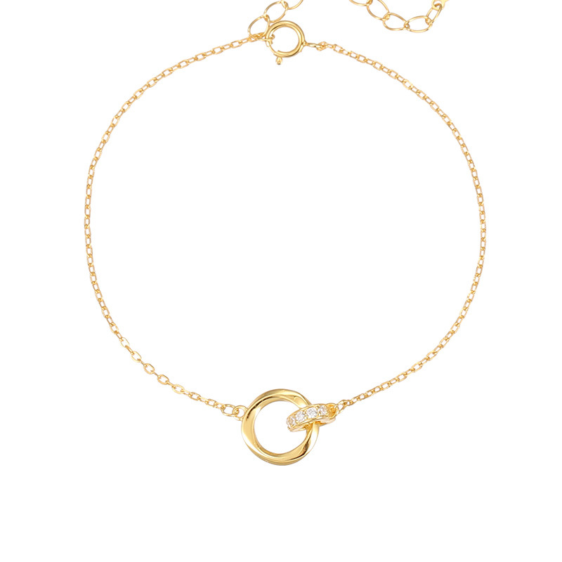 Double Ring Bracelet Female Niche Bestie All Match Hand Jewelry