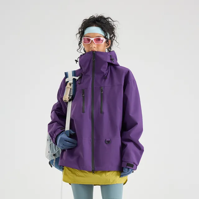 Zhenchong Outdoor Shell Jacket Single Punch Couple Coat Mysterious Purple - Shop at LoveMi