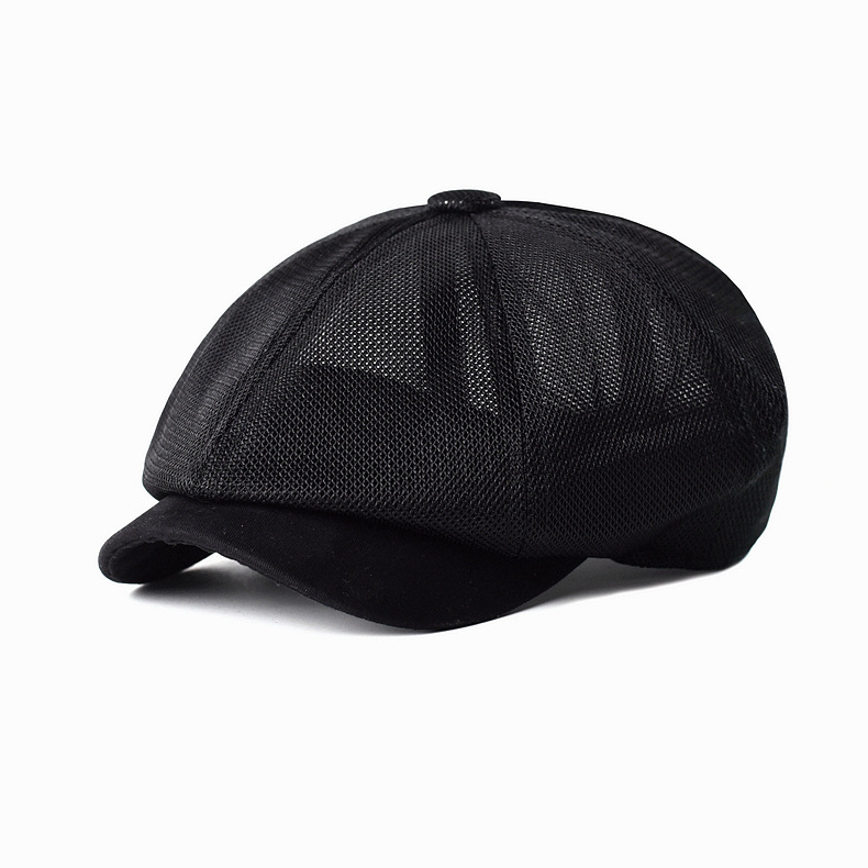 Mesh Breathable Thin Octagonal Cap Men And Women Advance Hats Newsboy Cap