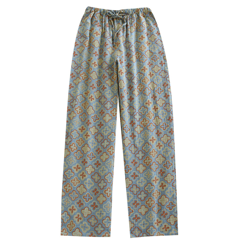 Spring And Autumn New Double-layer Cotton Yarn Home Pants
