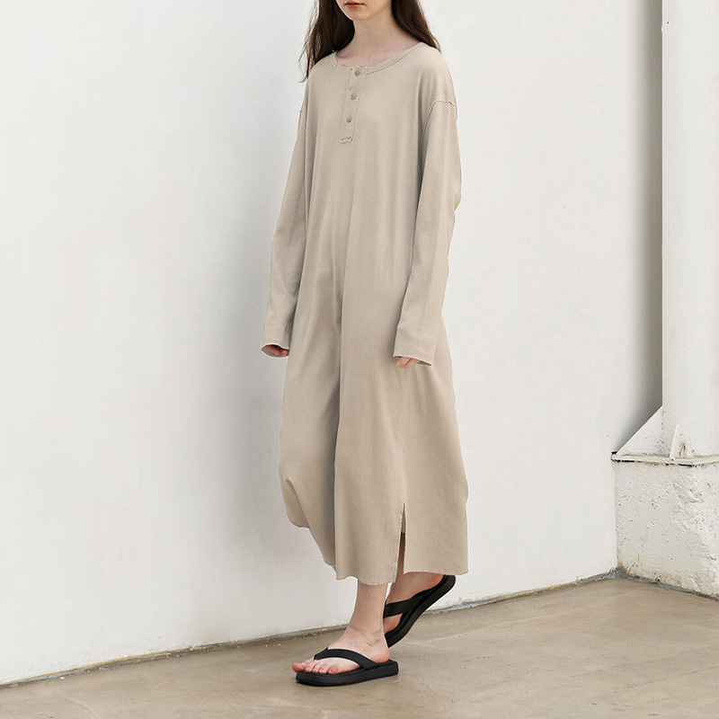 Design Sense Loose Artistic Casual Knitted Long Dress
