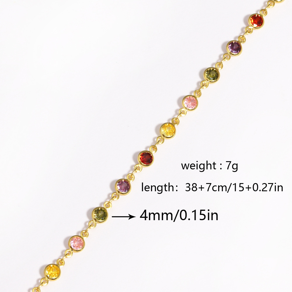 Retro-style Colorful Zircon Womens Necklace