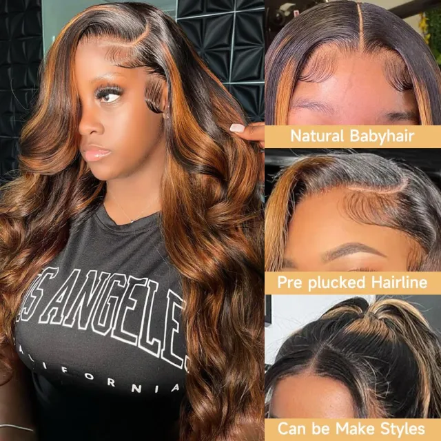 Cross border New Wig European And American Ladies Front Lace Synthetic Wigs Brown Medium Long Curly Hair Big Wave 30 Inches - Shop at LoveMi