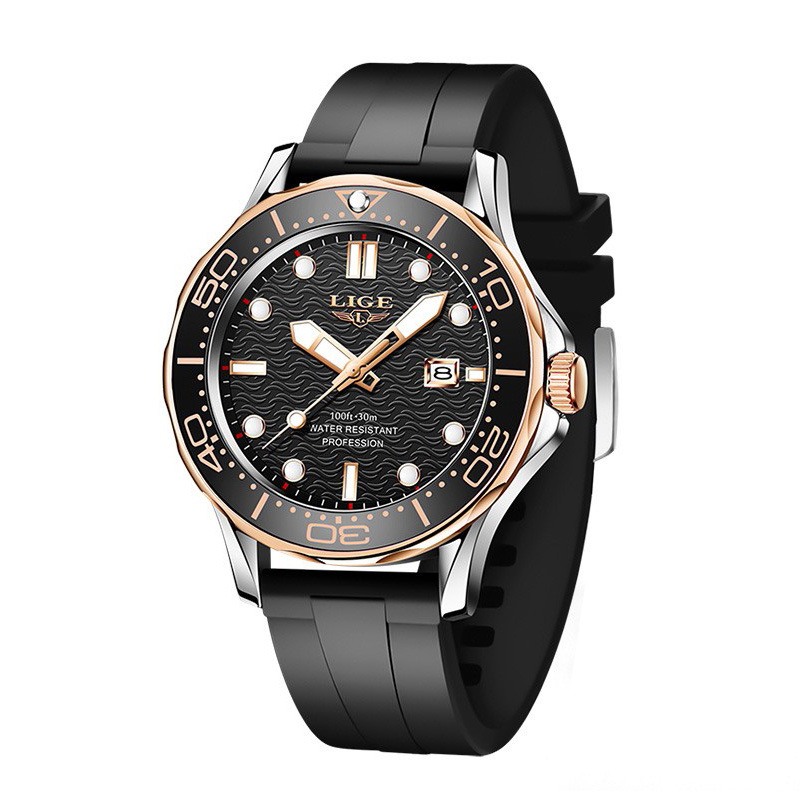 Mens Luminous Dial Waterproof Quartz Watch
