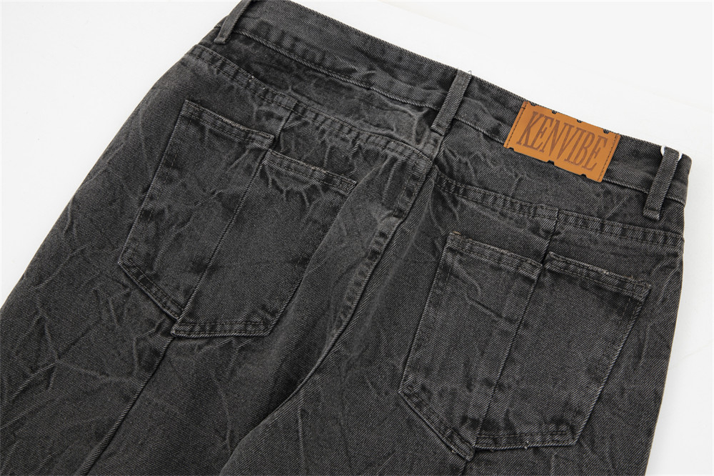 Fashion Personalized Washed Pleated Jeans Men