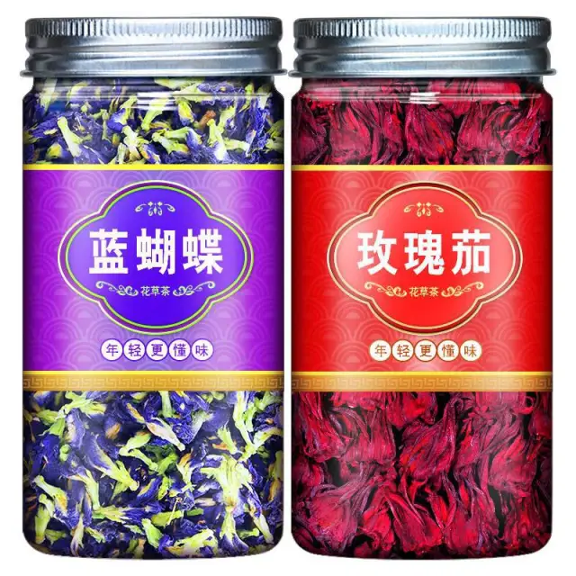 Clitoria Ternatea Flower Roselle Dried Flowers 500g Edible 2Pcs Set - Shop at LoveMi