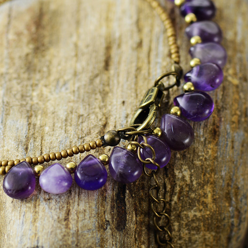 Fashionable Water Drop Rice Bead Clavicle Necklace