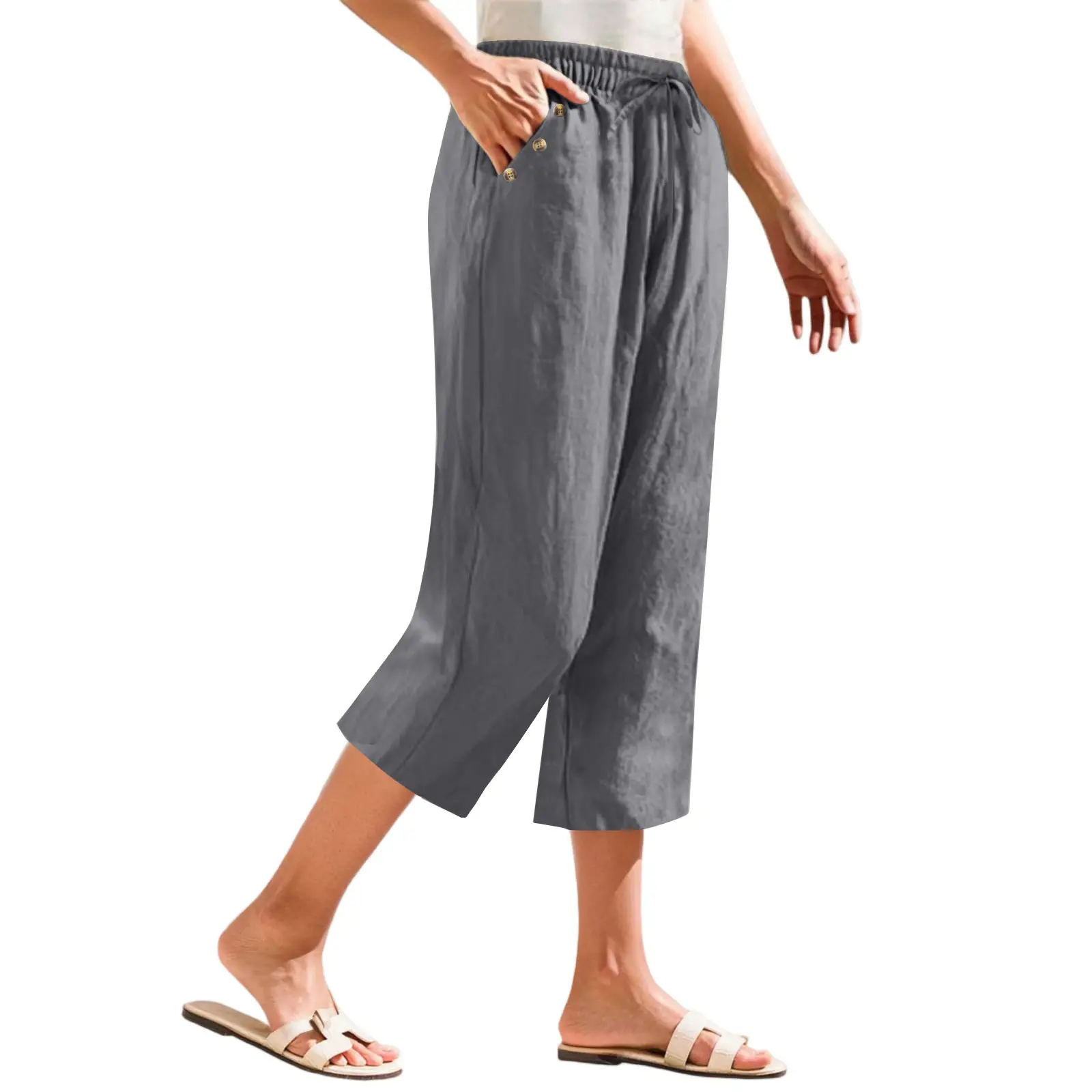 Solid-color Versatile Loose-fit Figure-flattering Lightweight