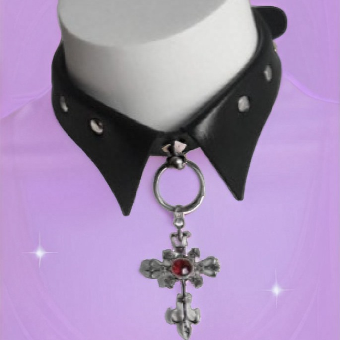 Charm Set Handmade Fake Collar Cross Necklace