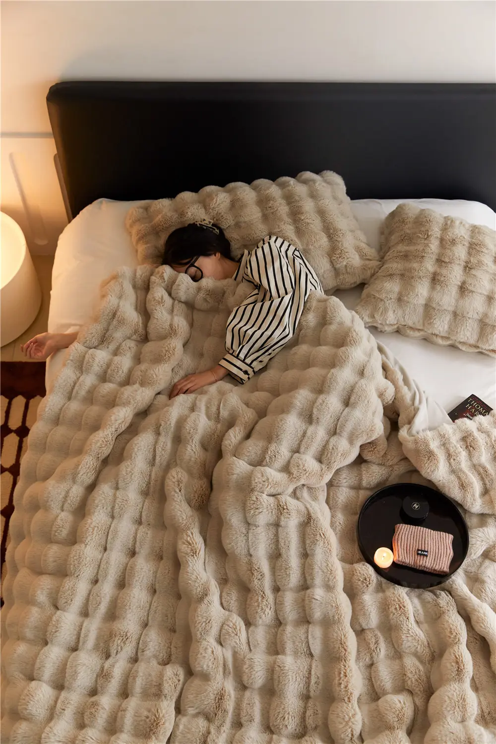 Polyester Carpet Rabbit Bubble Velvet Thickened Nap