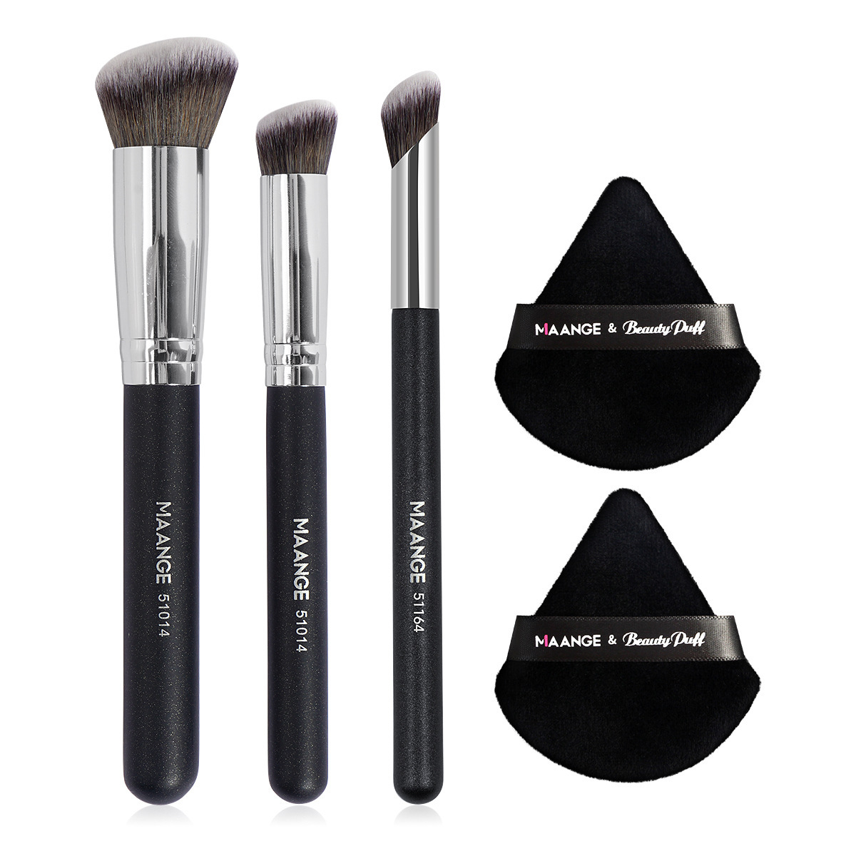 Makeup Brush Triangle Powder Puff Set 10