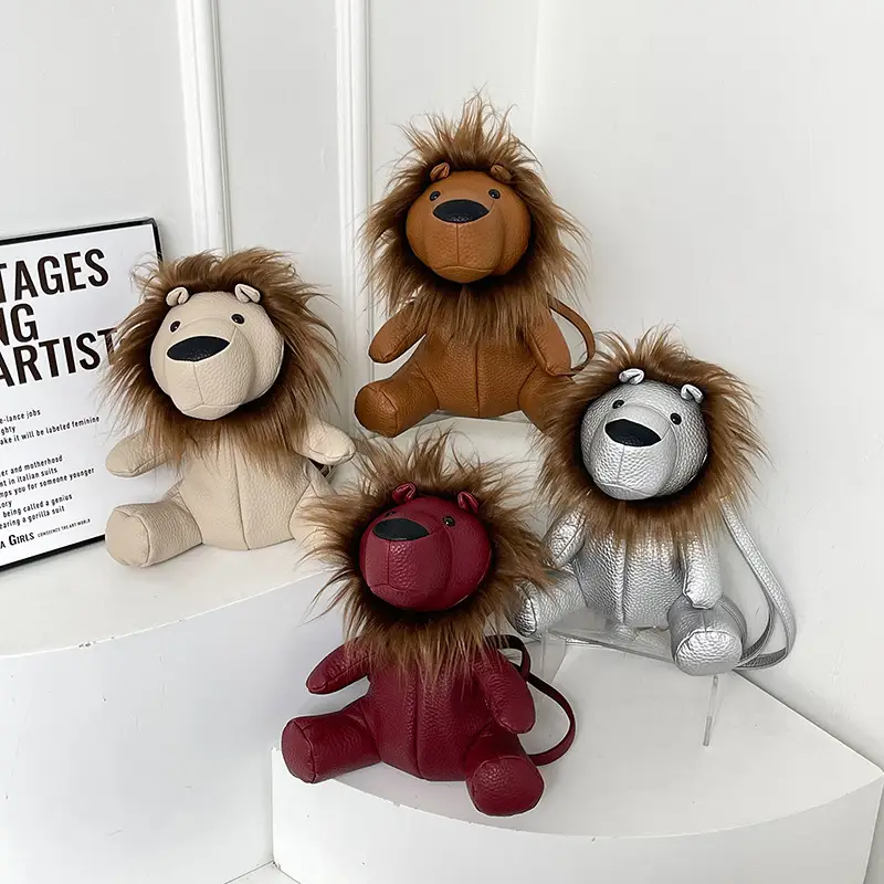 Premium Plush Cartoon Cute Little Lion Casual Bag