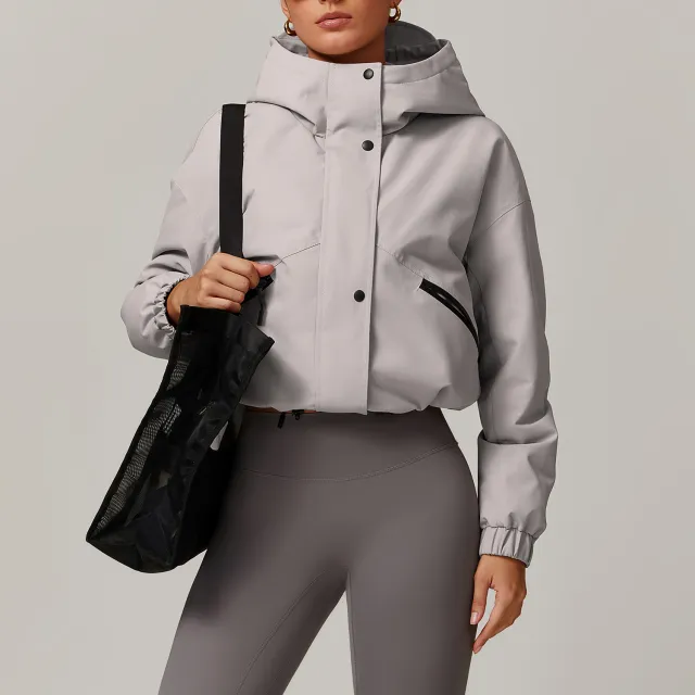 Comfortable Warm Fashionable All match Shell Down Jacket Gray - Shop at LoveMi