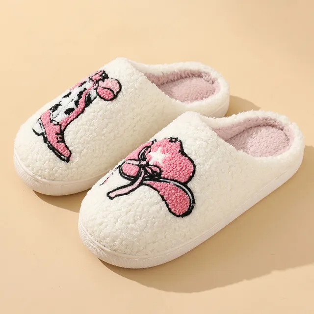 Comfortable Home Cute Cartoon Boots Cap Cotton Slippers Beige - Shop at LoveMi