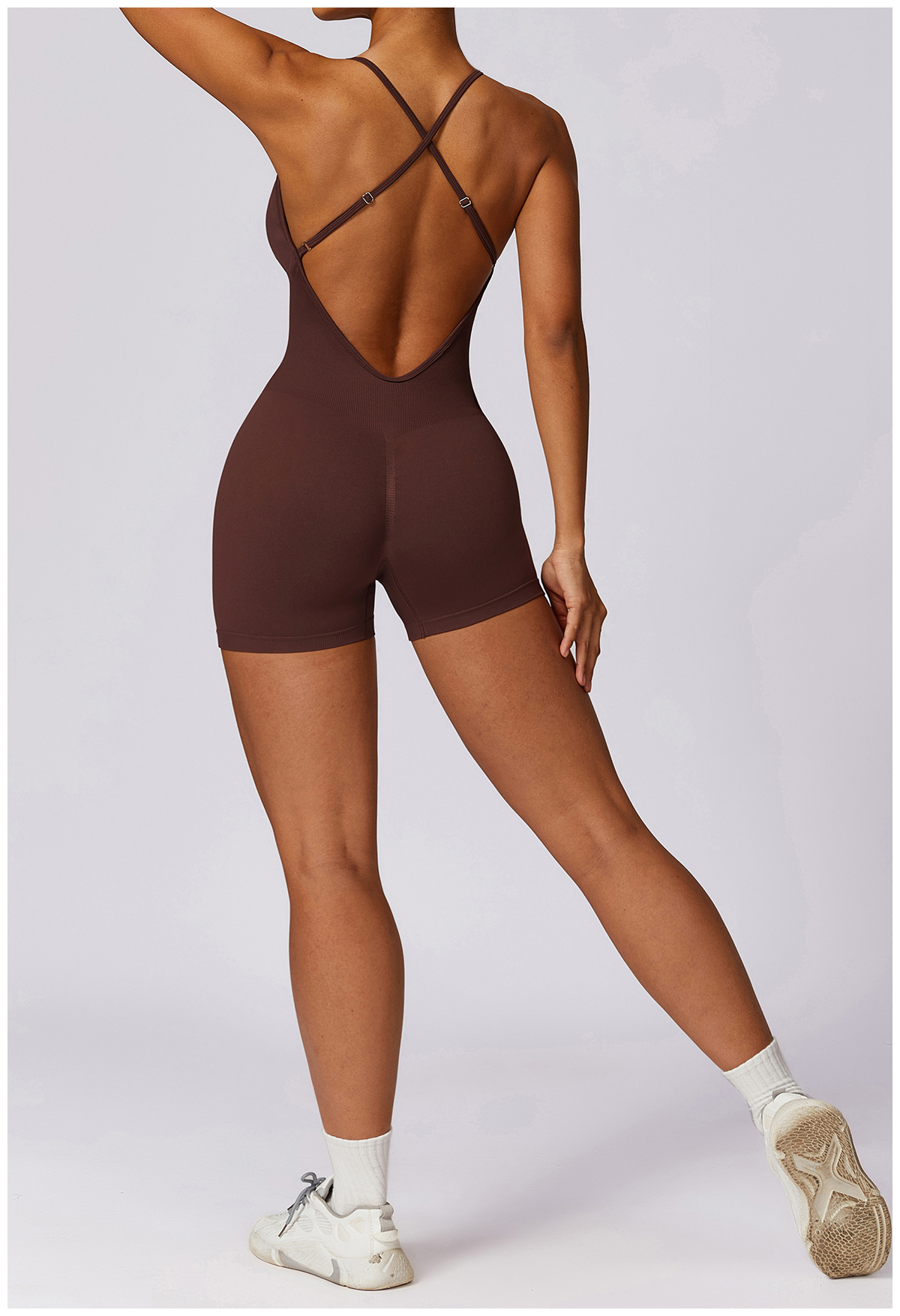 Cross-Back Seamless Jumpsuit