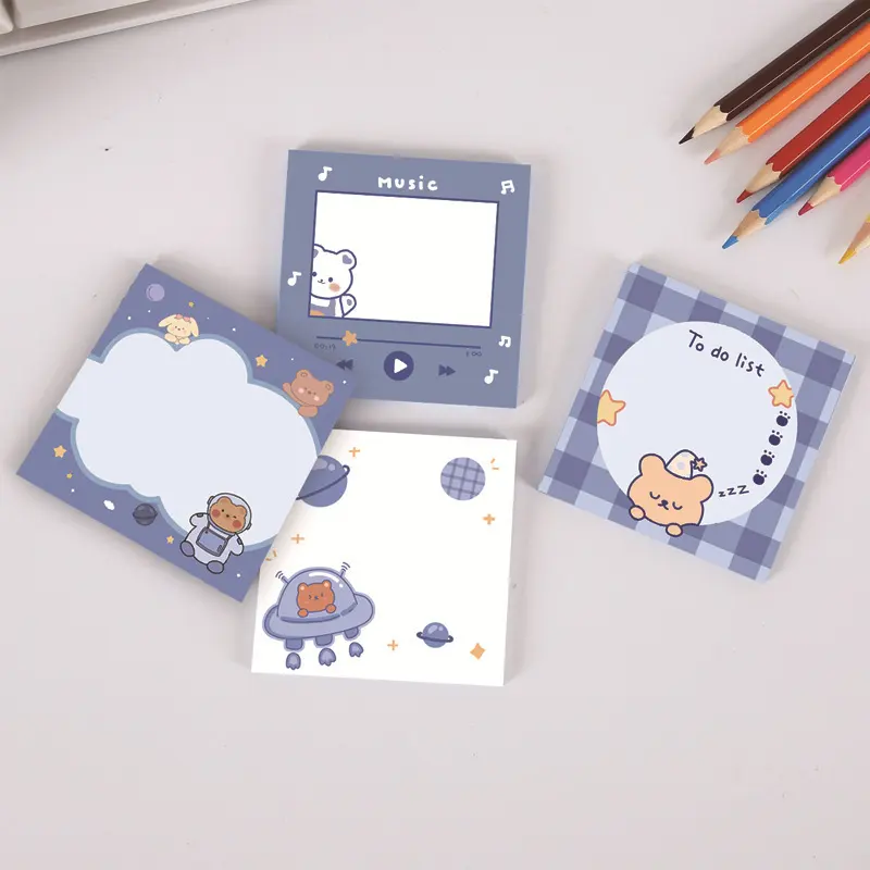 Cute Cartoon Soft Bear Sticky Notes