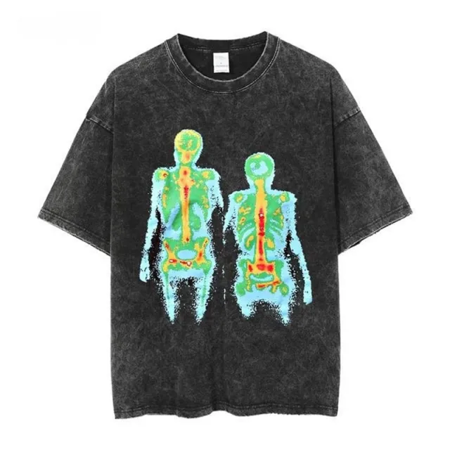 Retro Washed Distressed Loose Casual Heavy Cotton Short Sleeve 0817 Models Xl - Shop at LoveMi