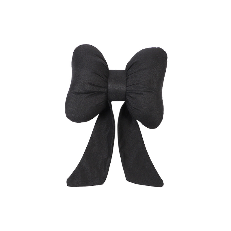 Bow Ribbon Automotive Headrest Neck Pillow Cotton And Linen Car Pillow