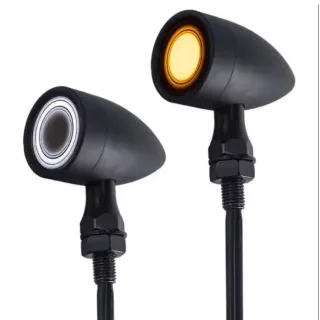 Motorcycle LED Turn Signal Metal Retro
