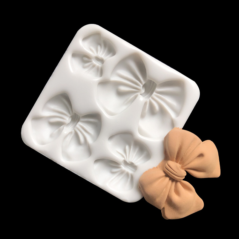 Large And Small Bow Silicone Mold Epoxy Polymer Clay Brickearth
