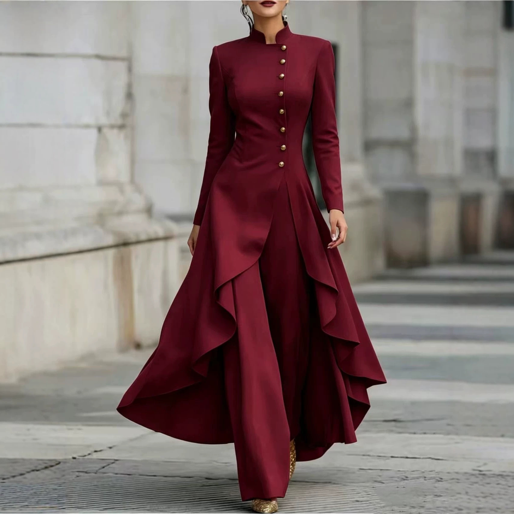 Fashionable Solid-color Belted Suit Set For Women 9