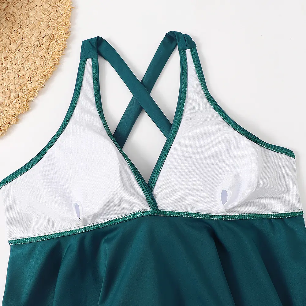 New Solid Color Suit Beach Ribbon Bikini