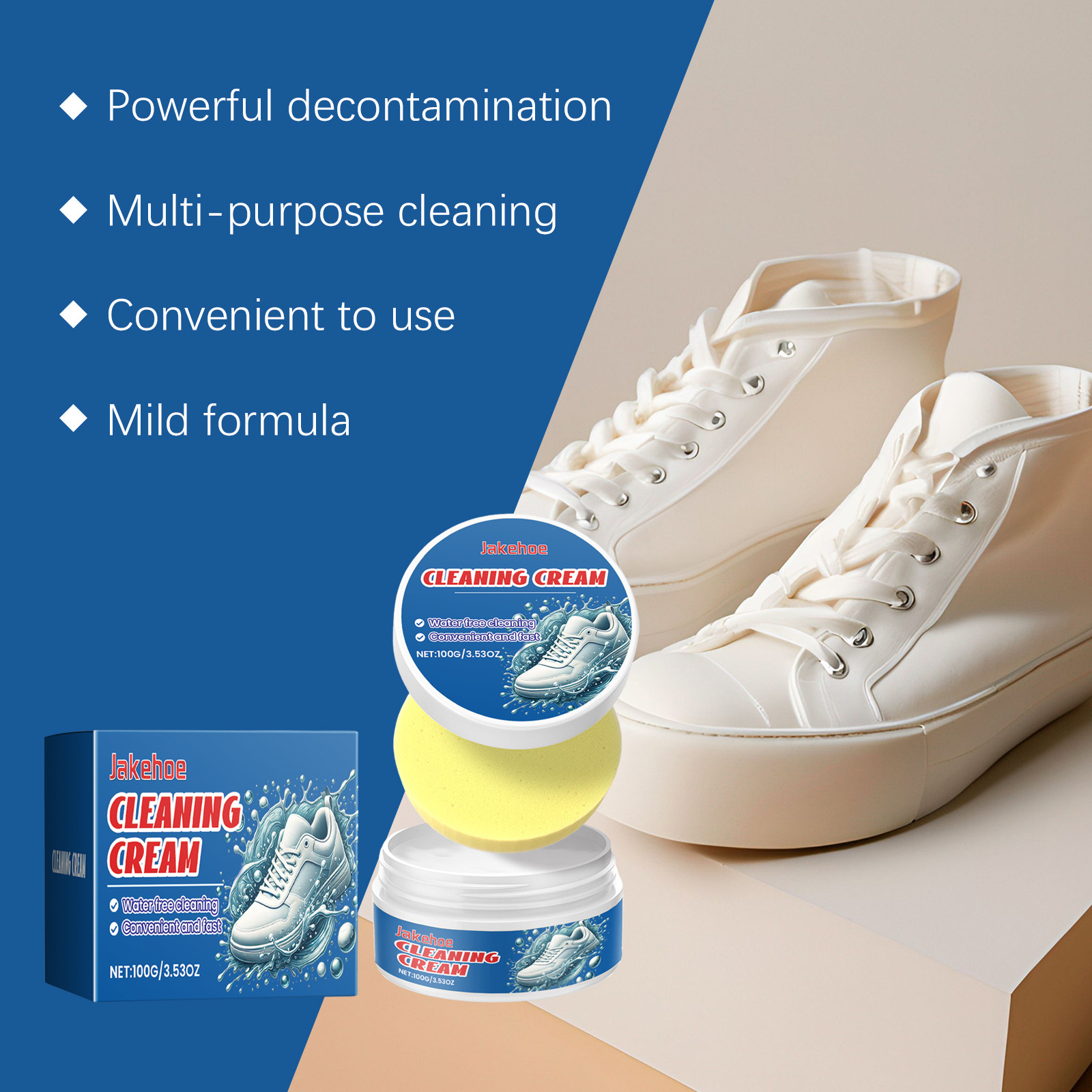 Title 9, White Shoes Cleaning Cream Water-free