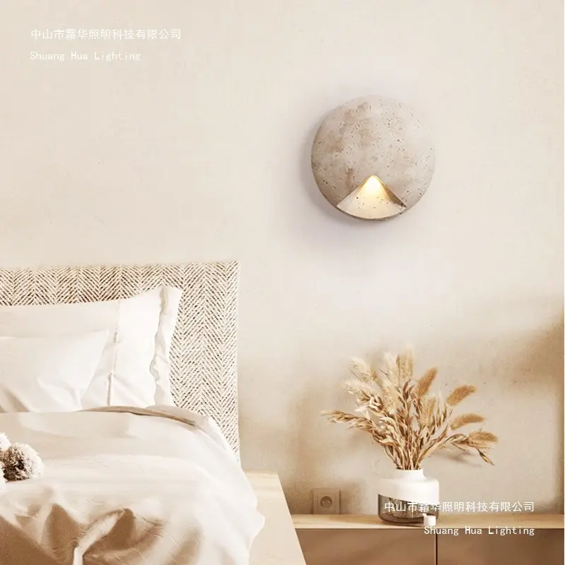 Yellow Cave Stone Round Silent Retro Wall