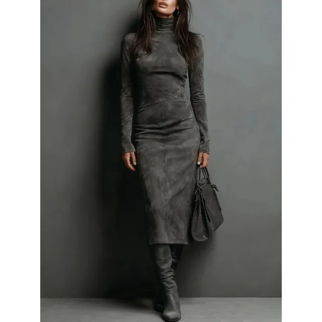 Sexy Slim fit Long sleeved Dress For Women Dark Gray - Shop at LoveMi