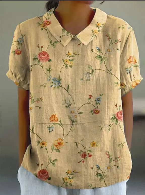 Summer Short Sleeve Printed Pullover Shirt Style27 - Shop at LoveMi