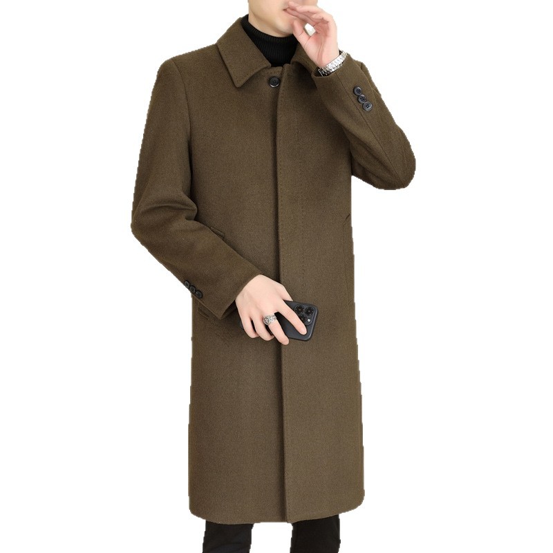 Single-Breasted Wool Coat