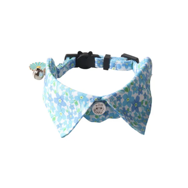 Fruit Blossom Series Bow Tie Cat Collar Blue Pattern - Shop at LoveMi