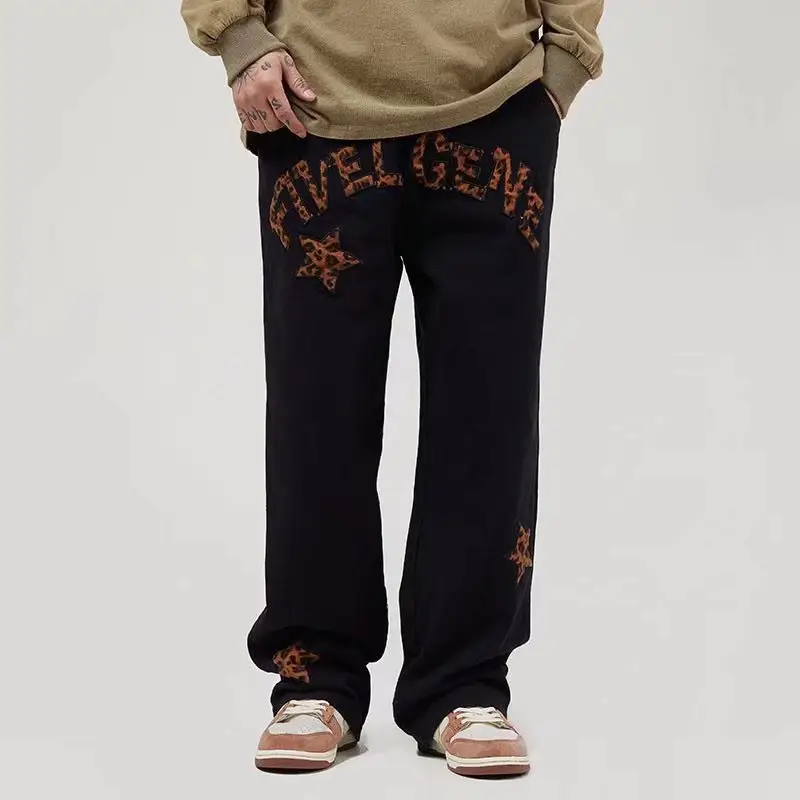 Embroidered Casual Workwear Pants