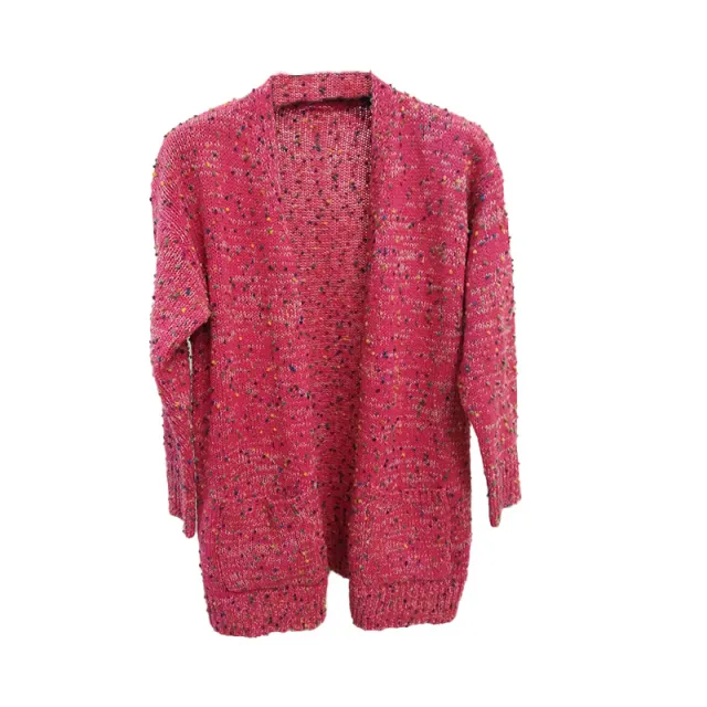Cardigan Long Sleeve Pocket Sweater Top Rose - Shop at LoveMi