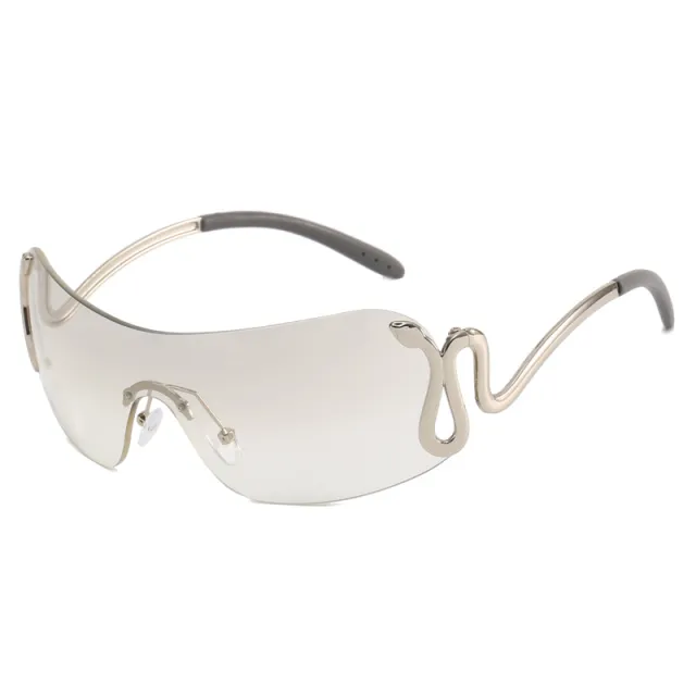 Spirit Snake One piece Sunglasses Personality Fashion As Shown In The Picture - Shop at LoveMi