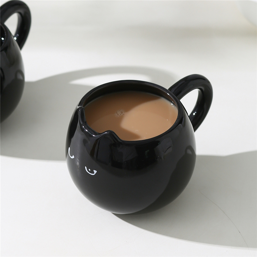 Title 1, Small Black Cat Cute Shape Office Cup Creative Cup