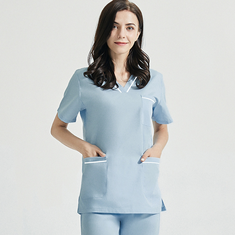 Women's Loose And Comfortable Medical Care Surgical Gown Suit 42007 Sky Blue - Shop at LoveMi