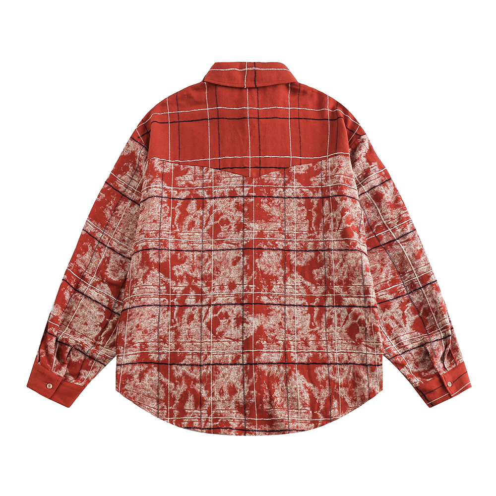 قميص بأكمام طويلة وياقة عريضة بتصميم مريح ومغسول