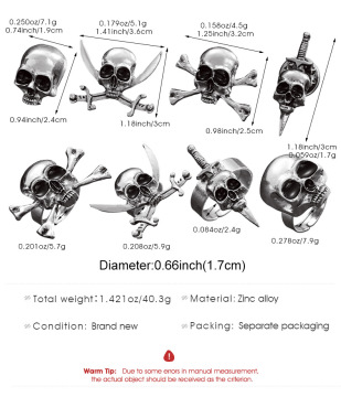 Halloween Skull Pirate Adjustable Opening Ring