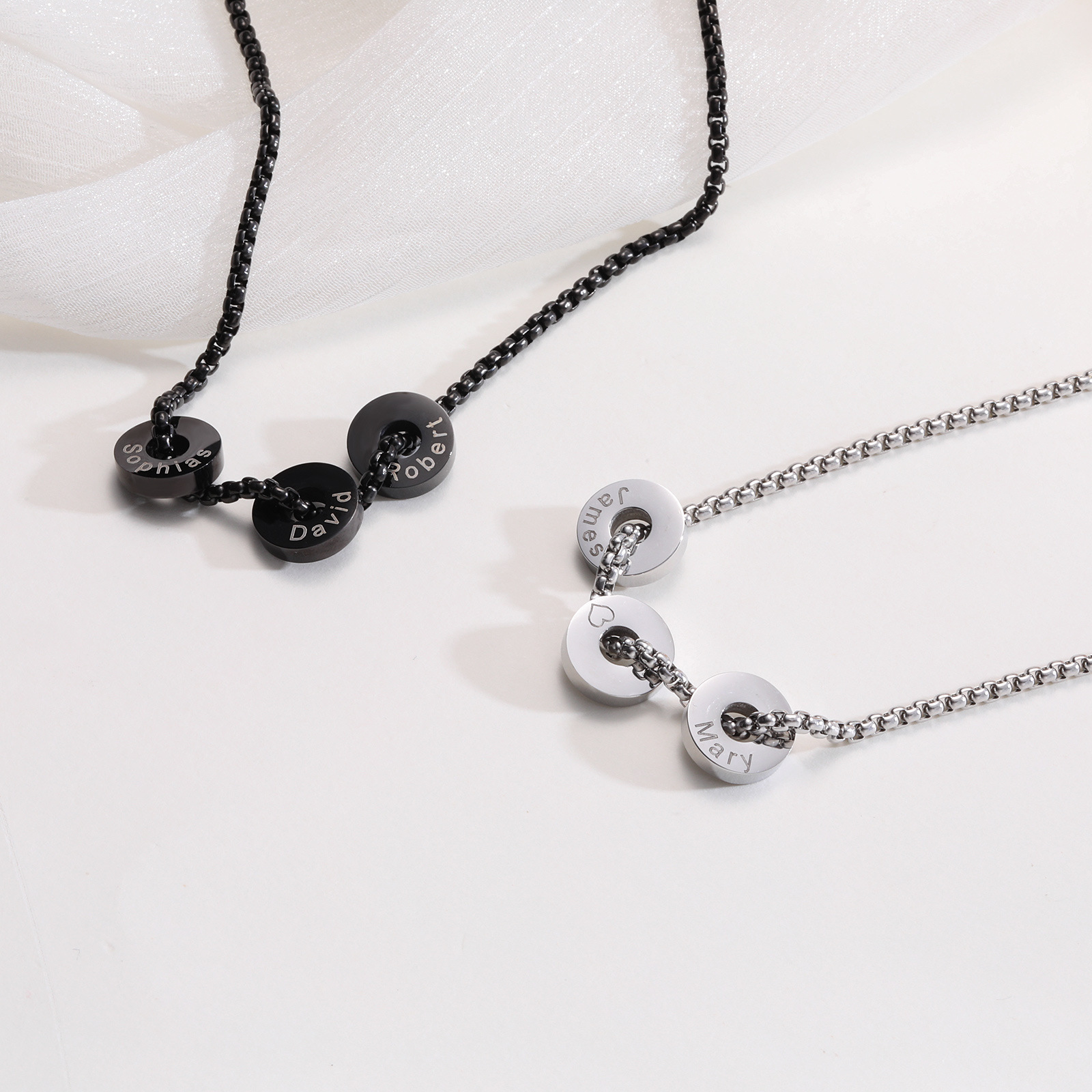 Fashion Stainless Steel Simple Combination Necklace