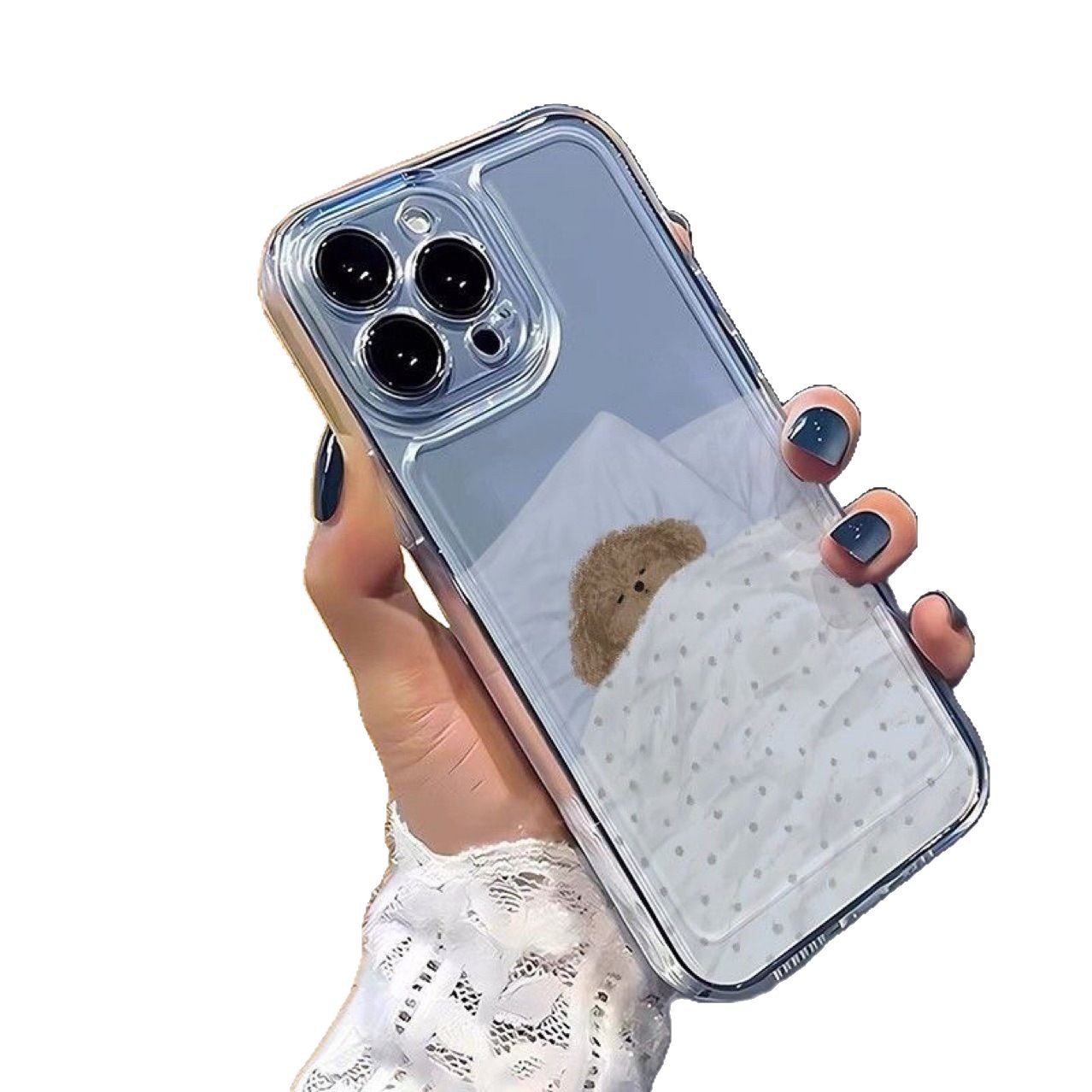 Cat Puppy Pattern For Lovers Transparent Phone Case - Image 3