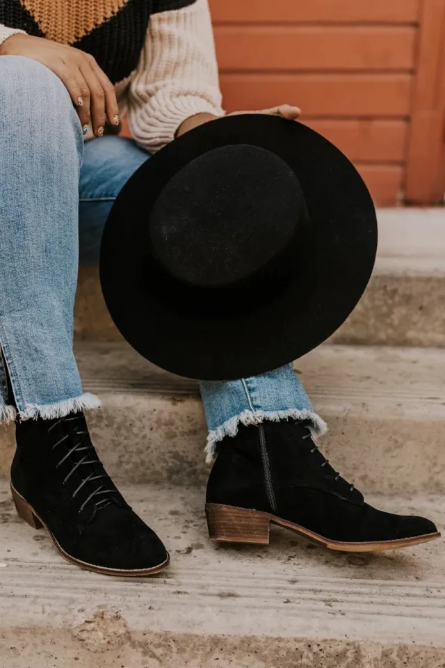 Autumn And Winter Leisure Low Square Heel Female Boots Black - Shop at LoveMi