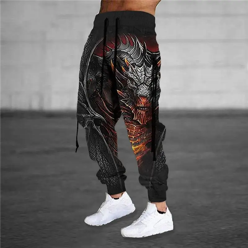 Drawstring Elastic Waist Retro Harem Pants
