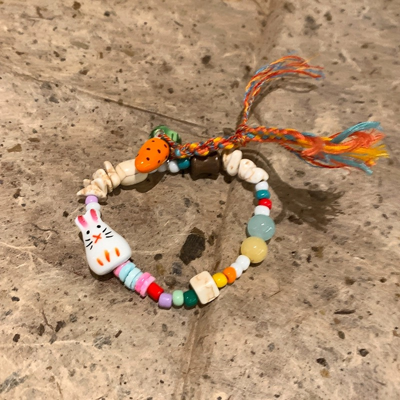 Childlike Cartoon Rabbit Ceramic Bracelet For Women