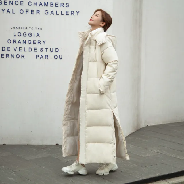 Winter Cotton Clothing Women's Extended Below The Knee White - Shop at LoveMi
