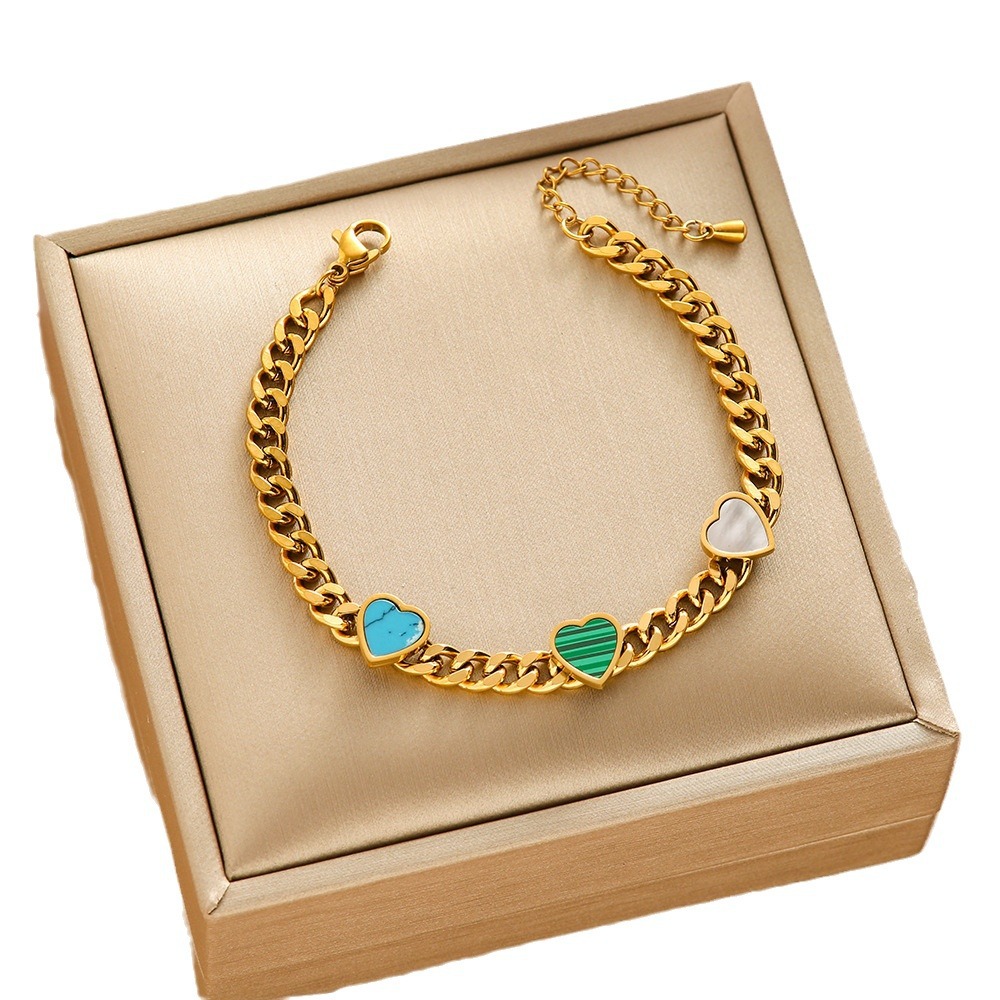 Fashion Design Creative Geometric Shape Heart Bracelet